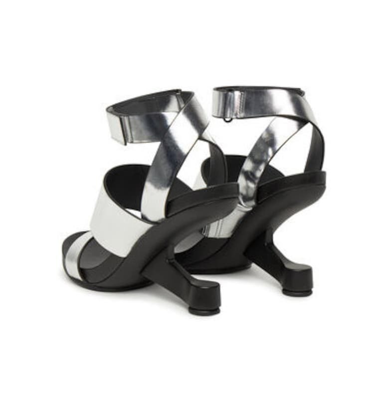 Дамски сандали - 1090414116 -  Естествена кожа - Сребрист United Nude