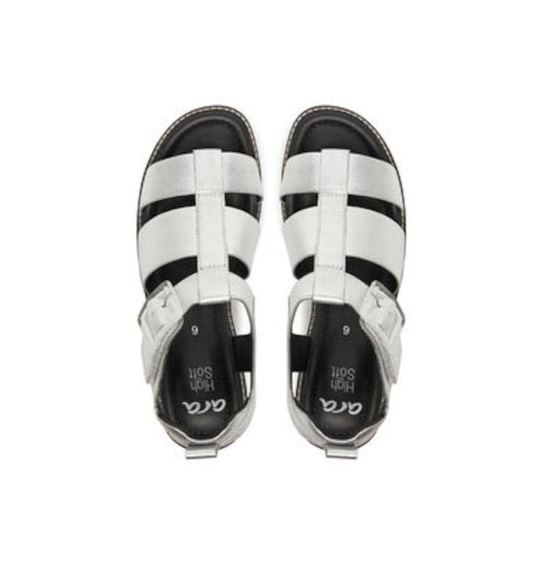 Дамски сандали - 12-21510-12 -  Естествена кожа - Сребрист Ara