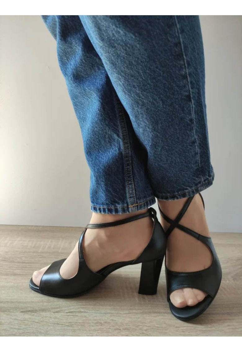 Дамски сандали 14282 - Елегантни - Черно - Черен Antonio