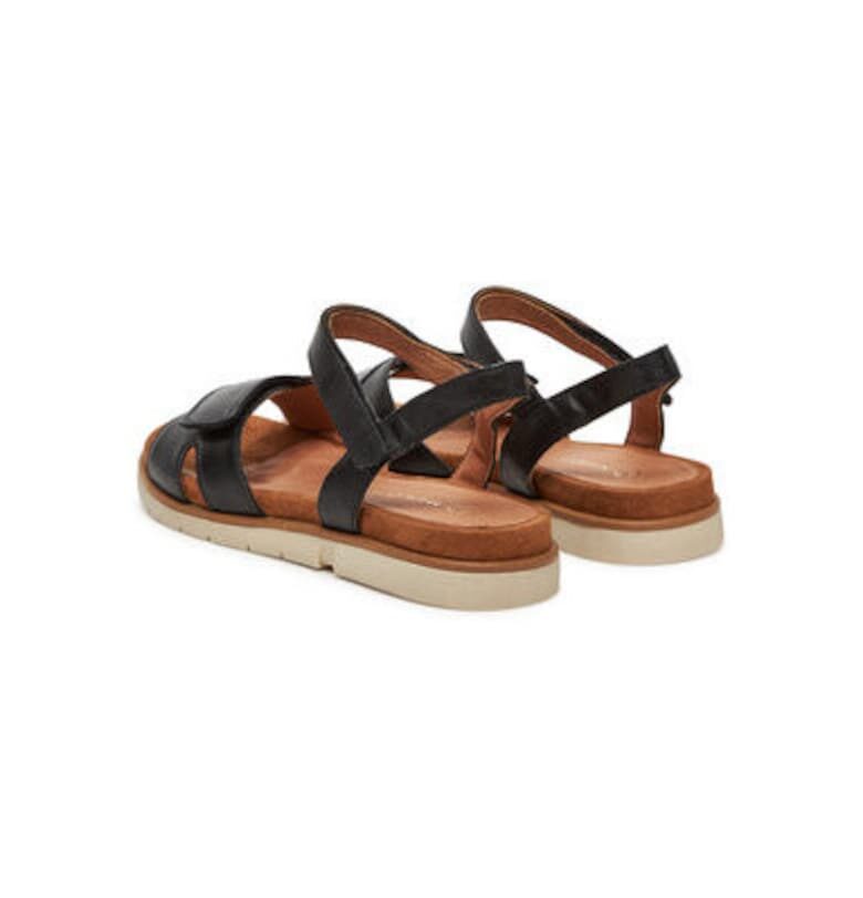 Дамски сандали - 2-28401-42 -  Естествена кожа - Черни - Черен Marco Tozzi