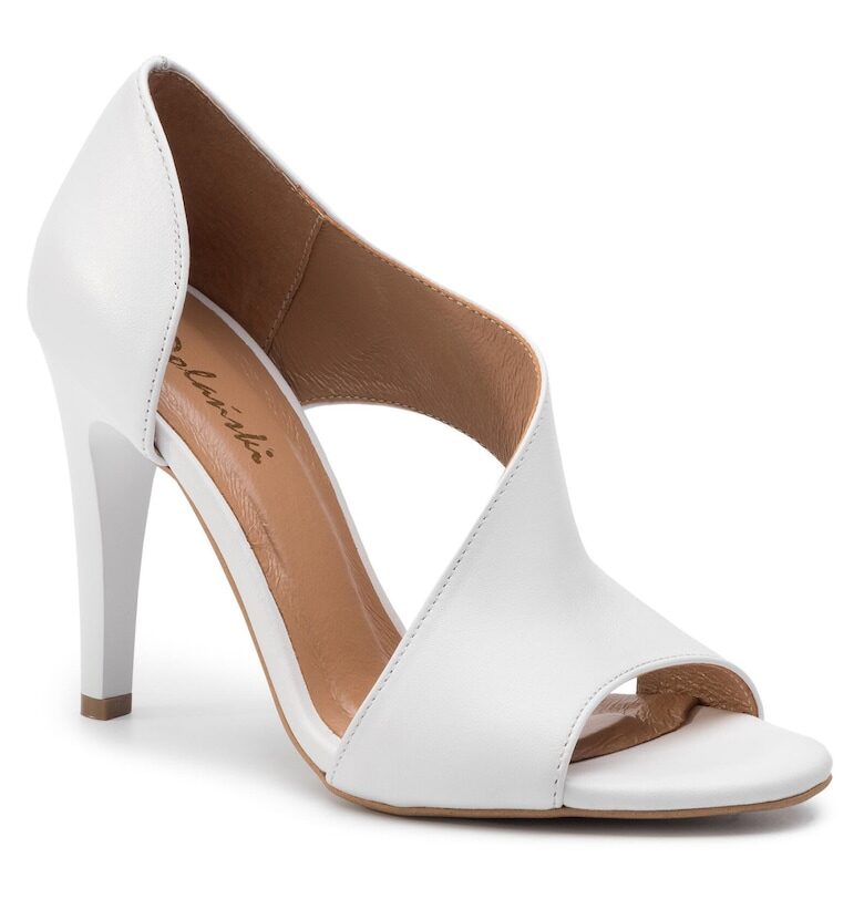 Дамски сандали -  201646557 - Естествена кожа - Бели - Бял RPolanski