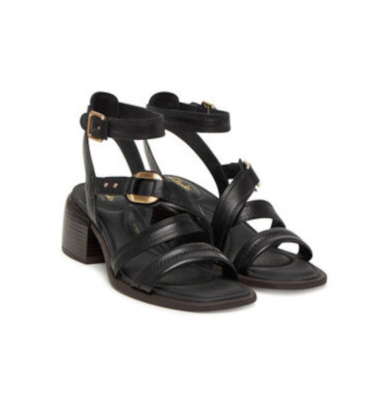 Дамски сандали - 26181243 -  Естествена кожа - Черен Clarks