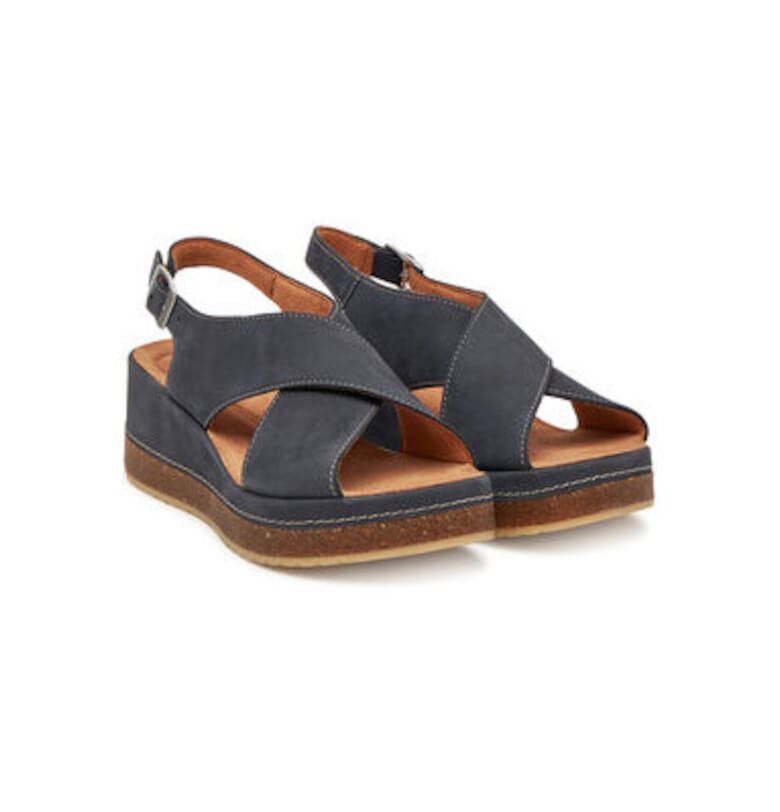 Дамски сандали - 26181440 -  Естествена кожа - Тъмносин Clarks