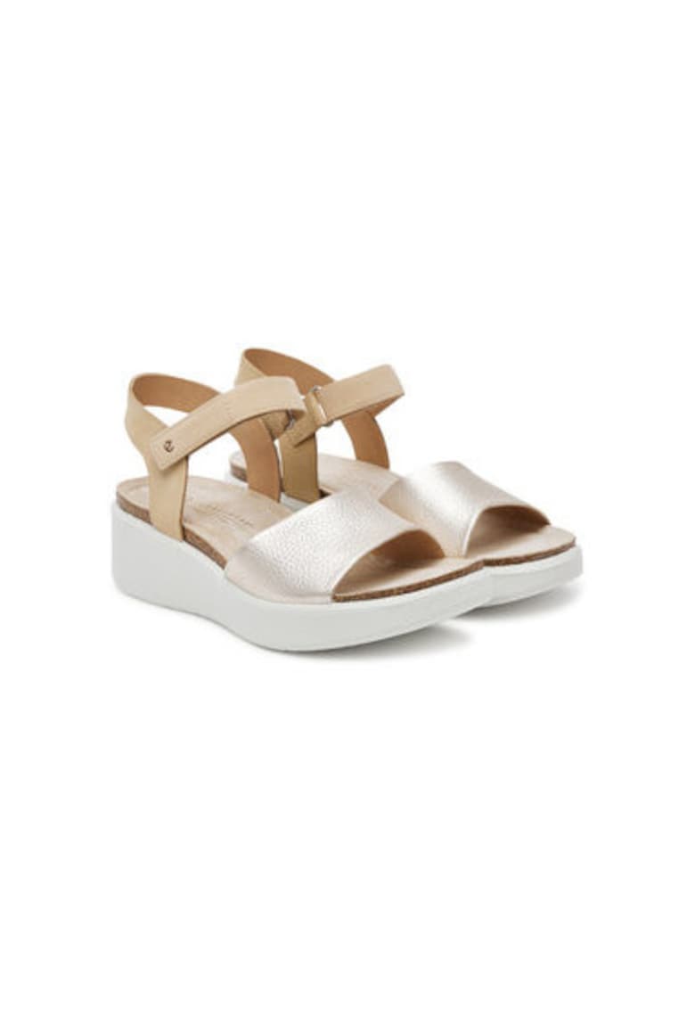 Дамски сандали - 27231360704 - Естествена кожа - Златист Ecco