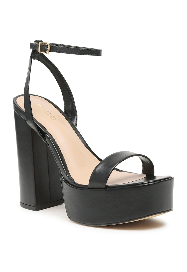 Дамски сандали - 302019588 - Естествена кожа - Черни Aldo