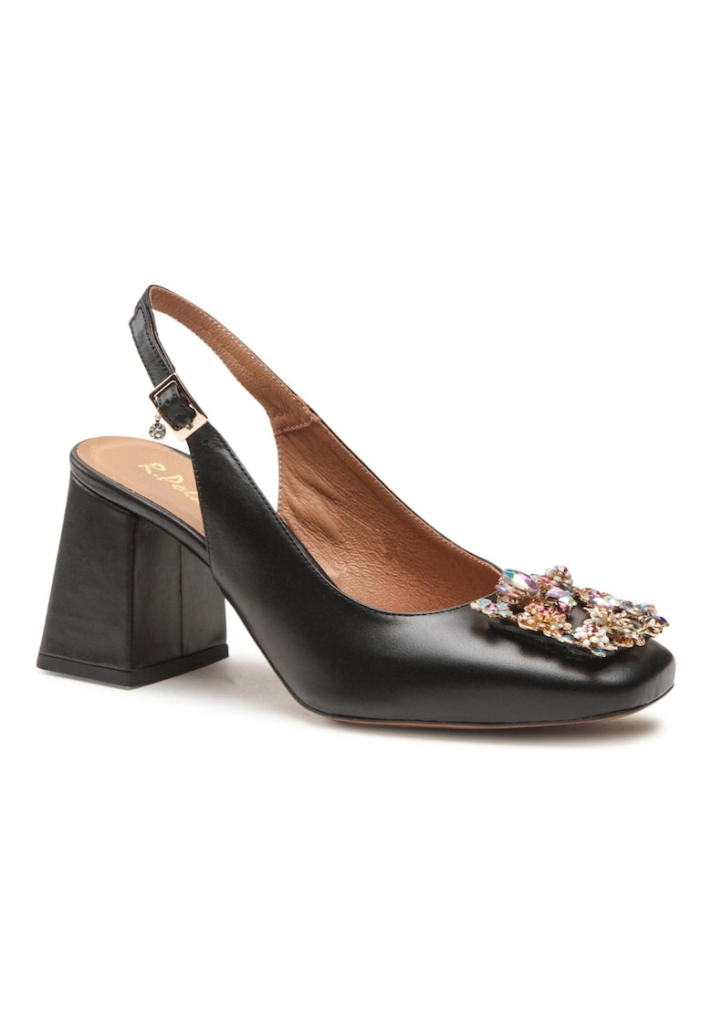 Дамски сандали - 302316199 - Естествена кожа - Черен - Черен RPolanski