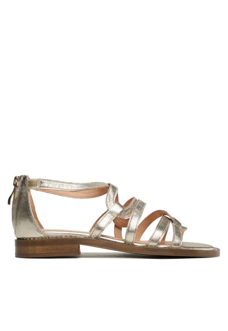 Дамски сандали - 30234093435 - Естествена кожа - Златни RPolanski