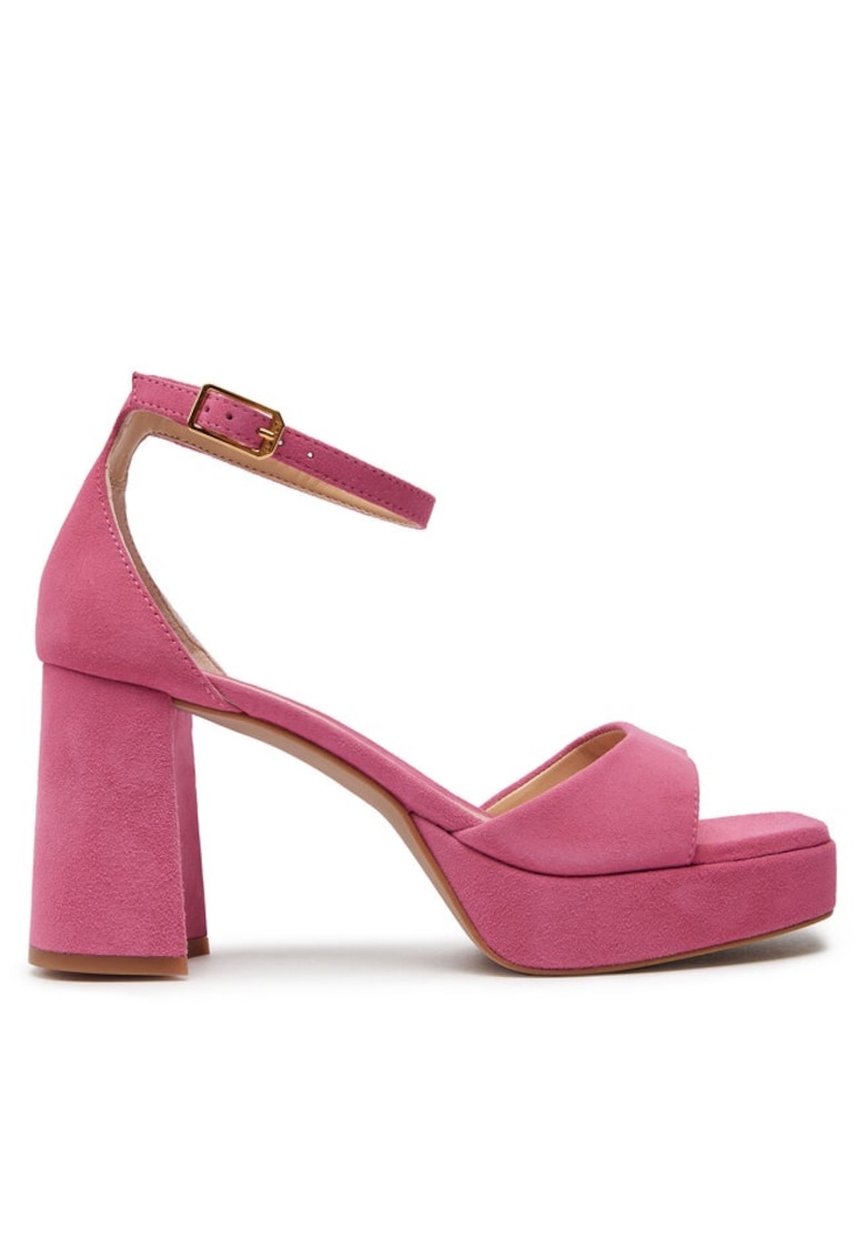 Дамски сандали 303554552 - Естествена кожа - Розов Unisa