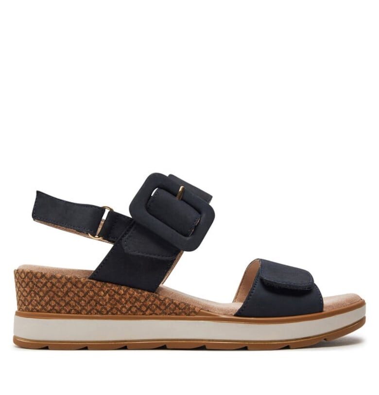 Дамски сандали -  30366655239 - Естествена кожа/Нубук - Тъмносин Caprice