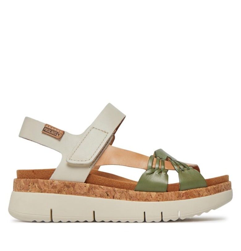 Дамски сандали  303681425 - Естествена кожа - Зелени - Зелен Pikolinos