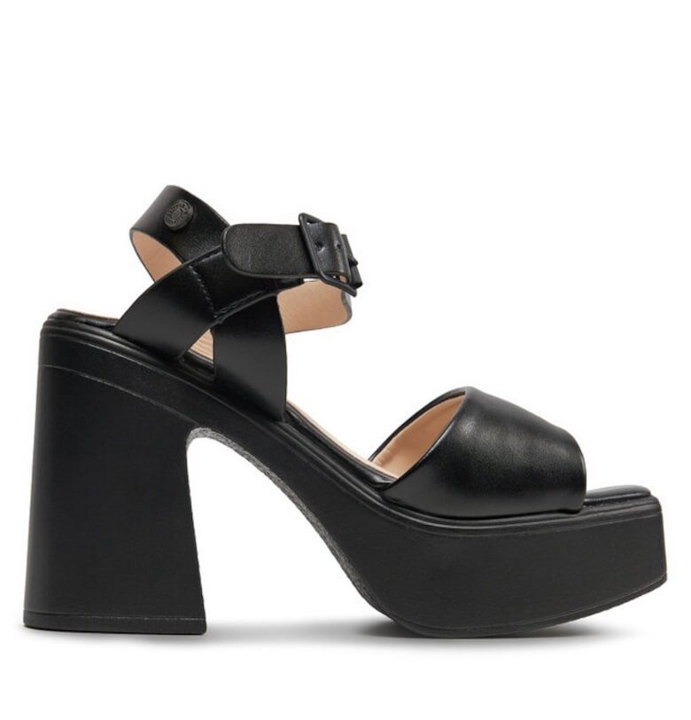 Дамски сандали  303870485 - Екокожа - Черни Refresh