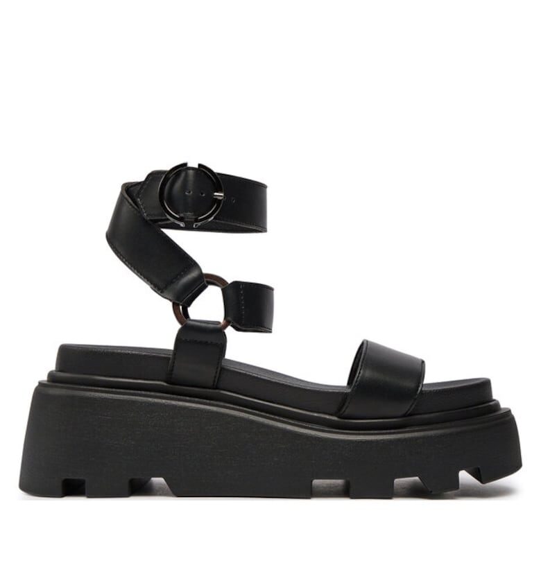 Дамски сандали  303968007 - Екокожа - Черни Altercore