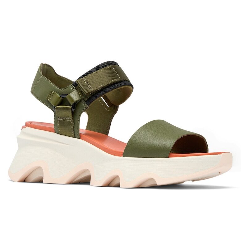 Дамски сандали -  304717567 - естествена кожа - зелен - Sorel