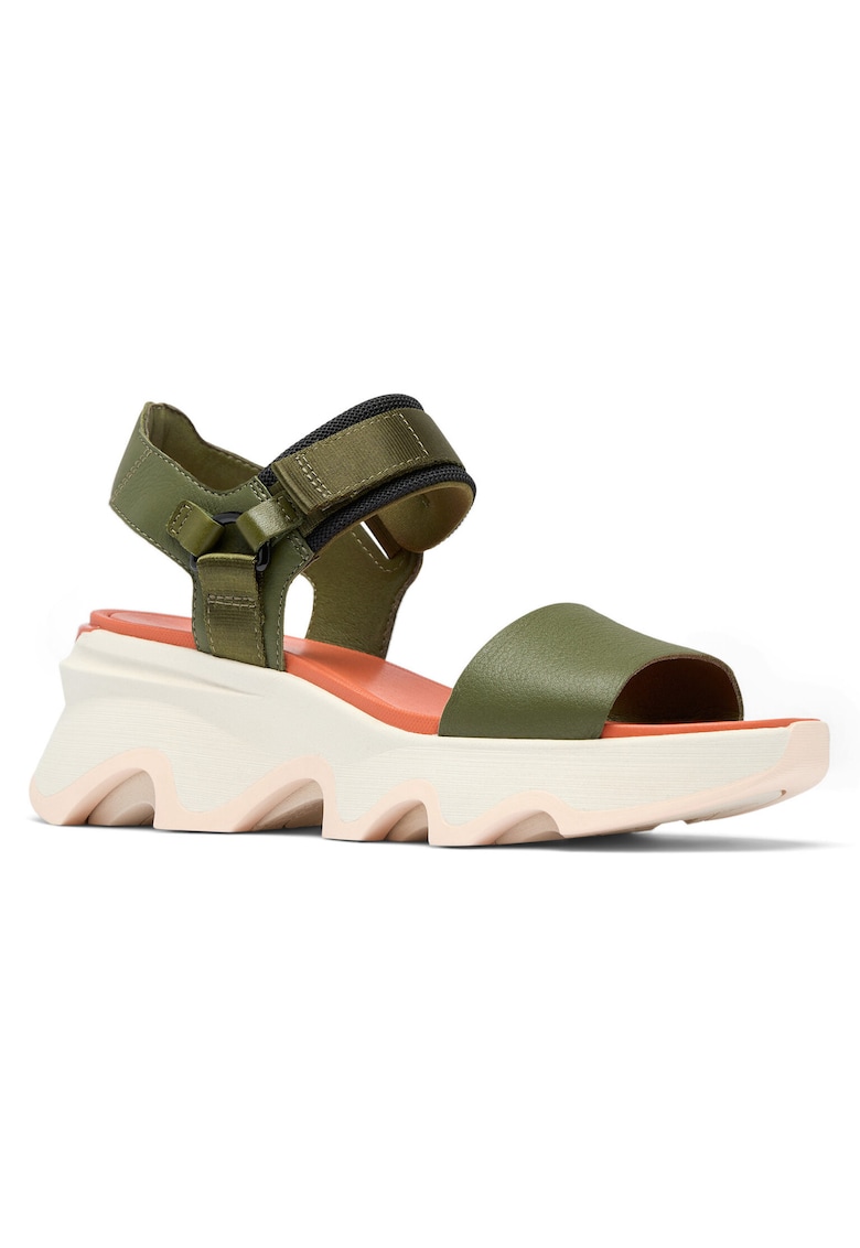 Дамски сандали - 304717567 - естествена кожа - зелен - Sorel