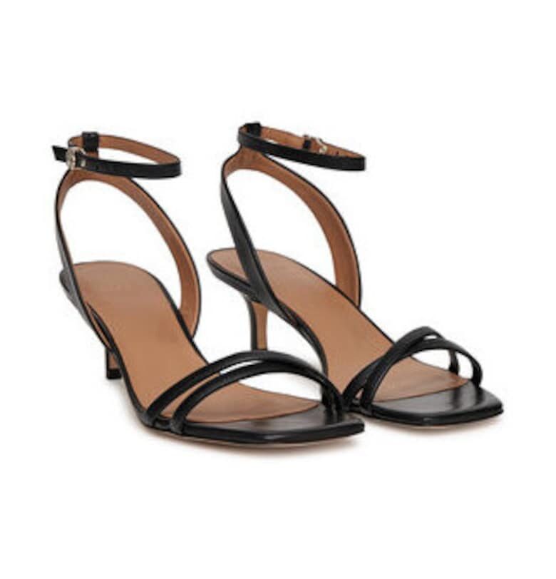 Дамски сандали -  304958700 - естествена кожа - черен - BOSS