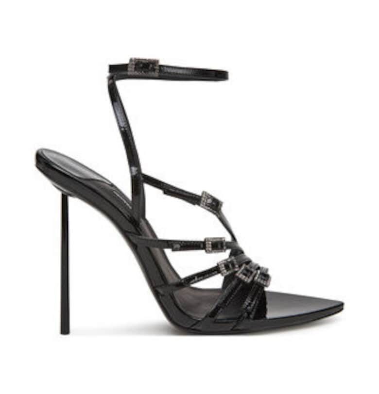 Дамски сандали -  305166968 - естествена кожа - висок ток - черен - LE SILLA