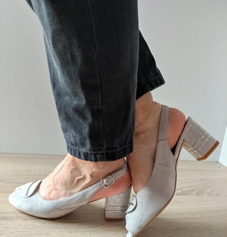 Дамски сандали  360070B 50-I - Елегантни - Сив велур - Сив - Сив Epica