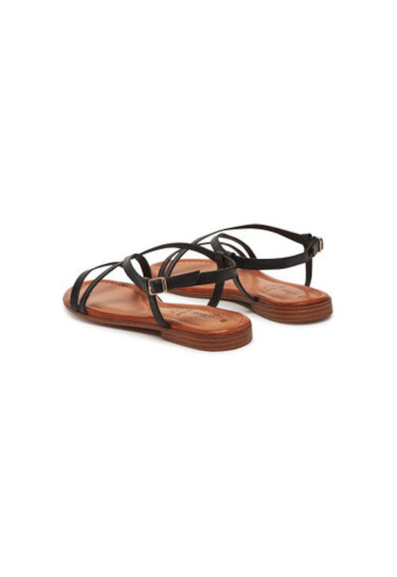 Дамски сандали - 5-28145-44 001 - S Oliver - Естествена кожа - Черен sOliver