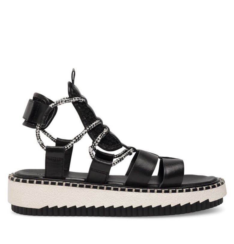 Дамски сандали -  590558840239838 - Естествена кожа - Черен BADURA