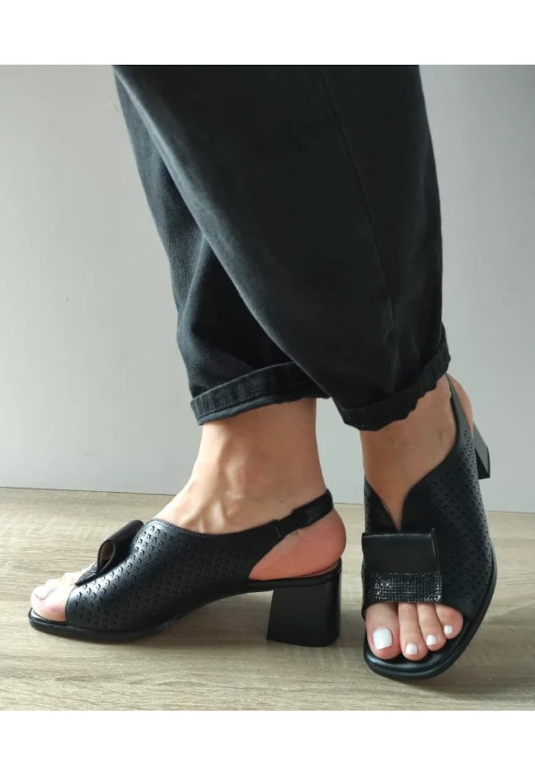 Дамски сандали 60003C 01-N - Елегантни - Черно - Черен Karisma