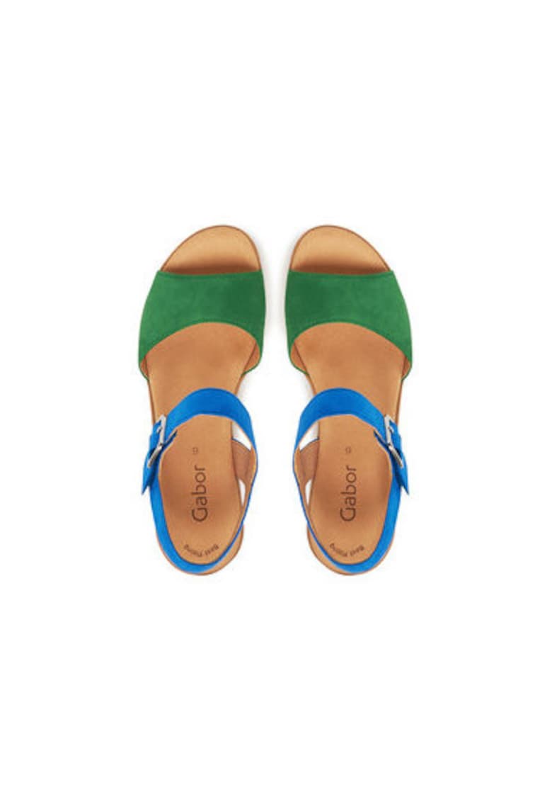 Дамски сандали - 64.651.19 - Естествена кожа - 39 EU - Син/Зелен Gabor