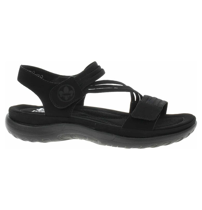 Дамски сандали  64870-02 - Еко кожа - Черен Rieker