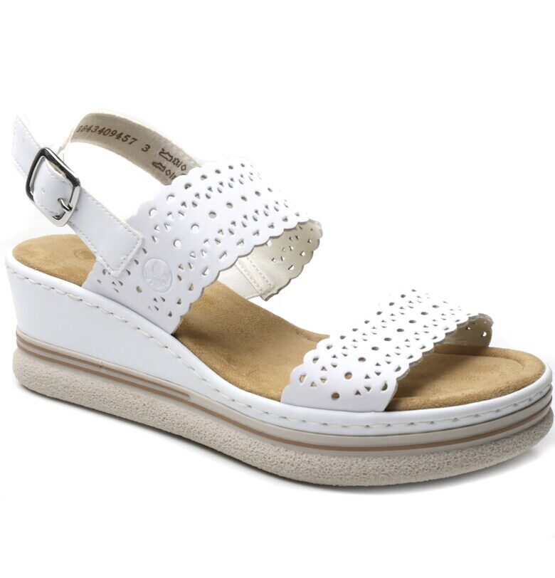 Дамски сандали 67704 - Бял Rieker