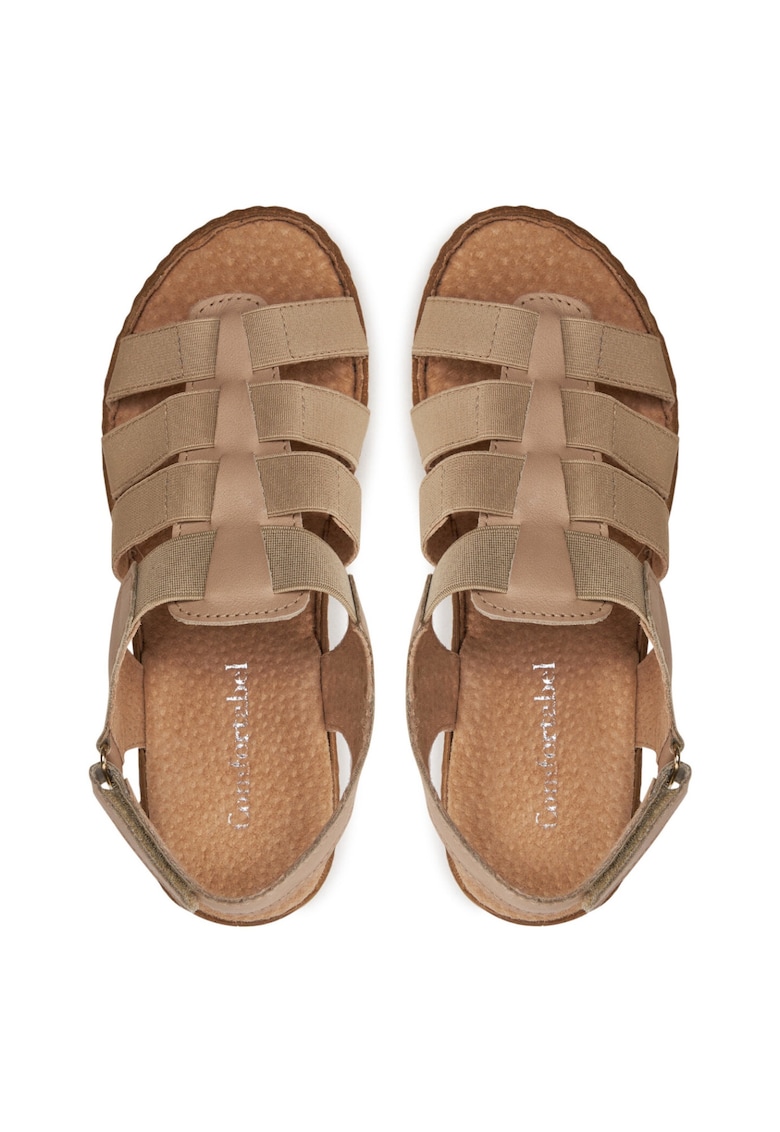 Дамски сандали - 786519 - Естествена кожа - Бежови Comfortabel