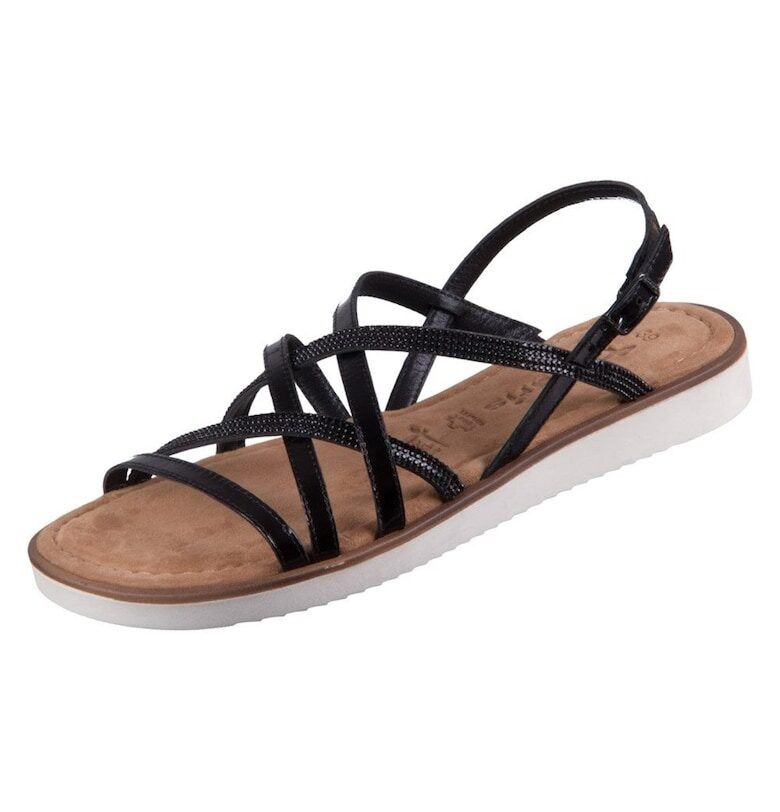 Дамски сандали -  875545 - Естествена кожа - Черен Tamaris