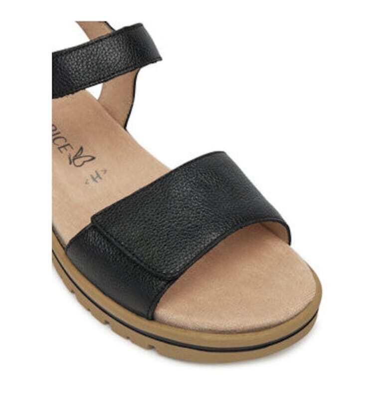 Дамски сандали - 9-28712-44 -  Естествена кожа - Черен Caprice