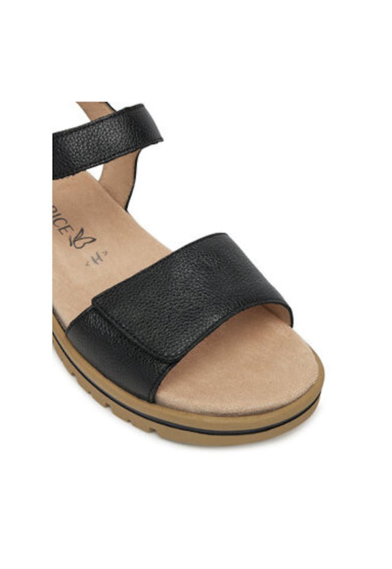 Дамски сандали - 9-28712-44 - Естествена кожа - Черен Caprice