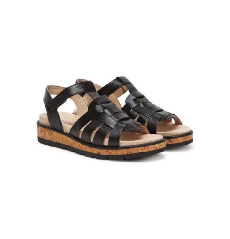 Дамски сандали - 9-28715-44 -  Естествена кожа - Черни - Черен Caprice