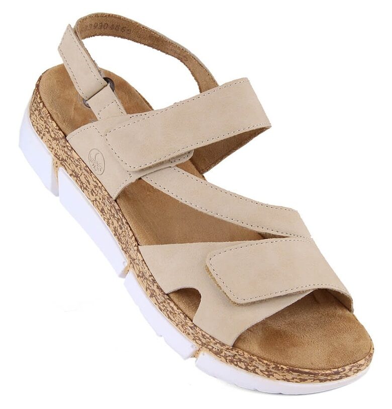 Дамски сандали -  BM190683 - бежови Rieker