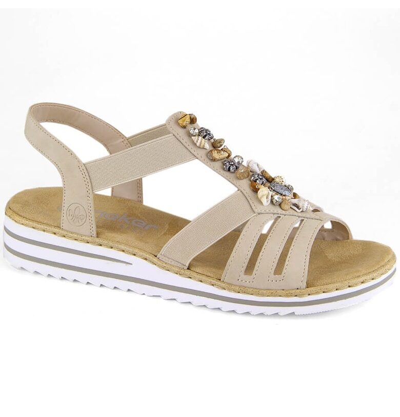 Дамски сандали -  BM191914 - бежови - Бежов Rieker