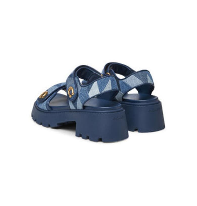 Дамски сандали - CAR59 -  Текстил - Син Coach