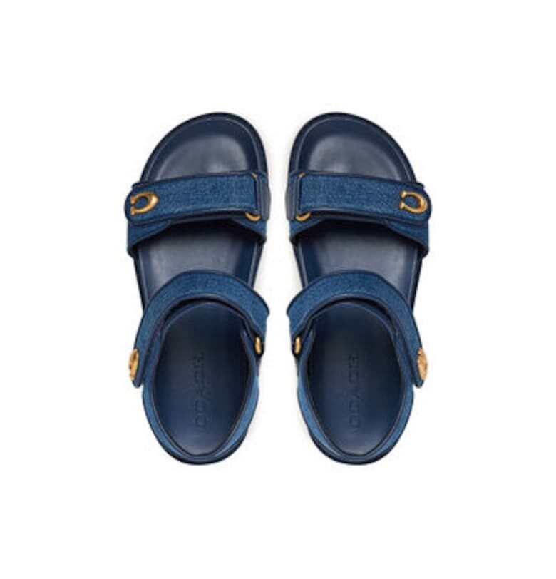 Дамски сандали - CT196 -  Текстил - Син Coach