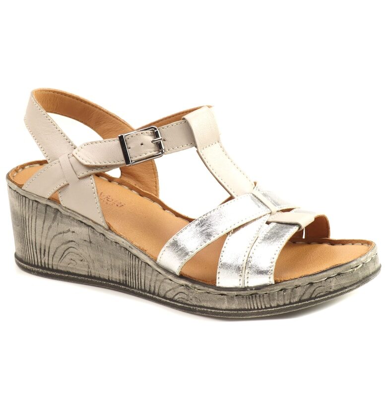 Дамски сандали D72 613 - Сребрист ANNA VIOTTI