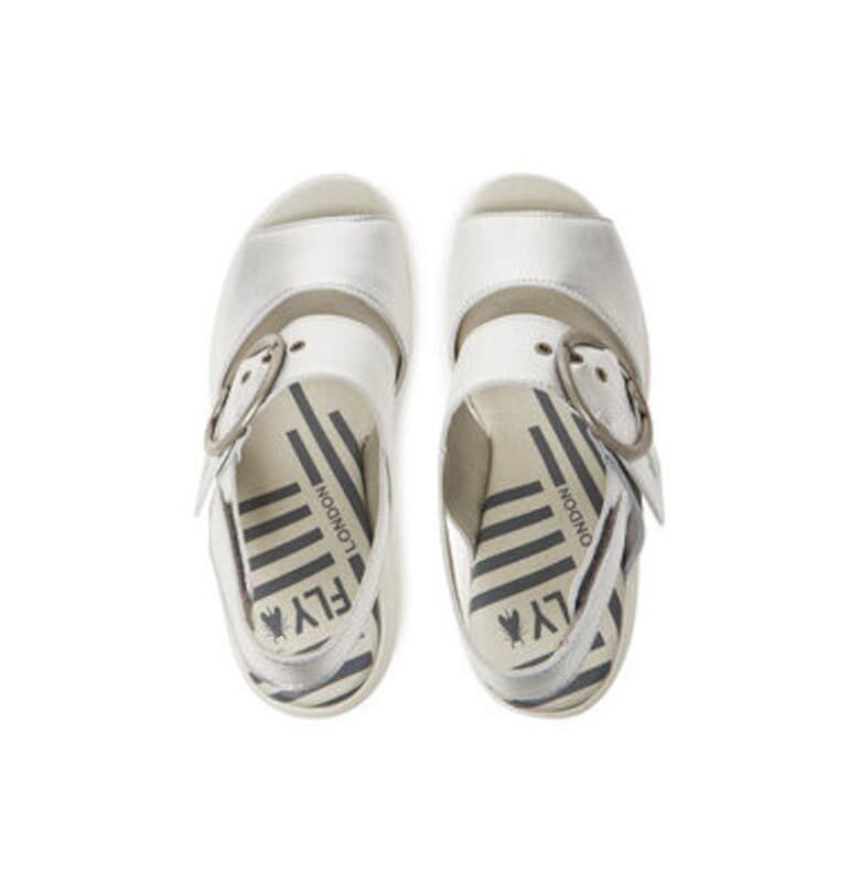 Дамски сандали - DIGO939FLY -  Естествена кожа - Сребърен - Сребрист Fly London