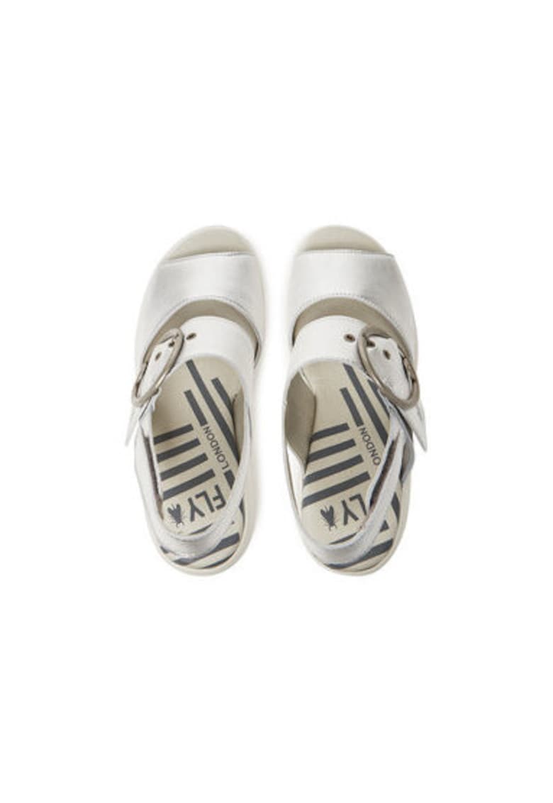 Дамски сандали - DIGO939FLY - Естествена кожа - Сребърен - Сребрист Fly London