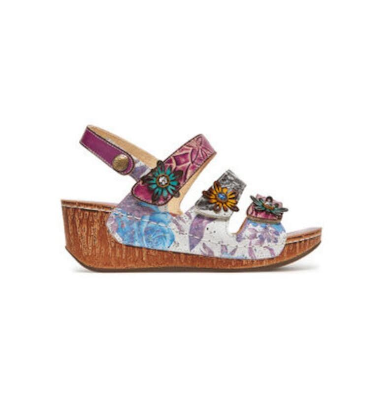 Дамски сандали - DINO 32 -  Естествена кожа - Многоцветен Laura Vita