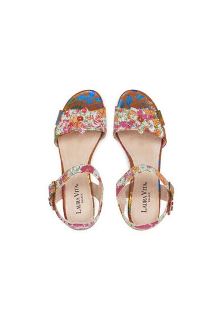Дамски сандали - FRAMBOISEO 16 - Естествена кожа - Многоцветен Laura Vita