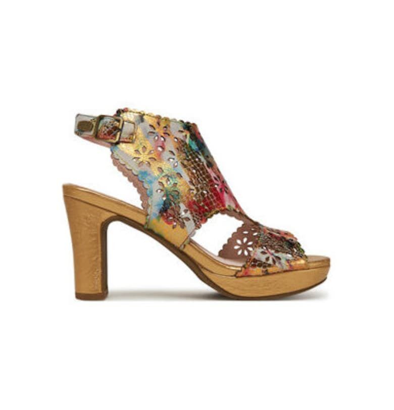 Дамски сандали  HICAO 0423 - Естествена кожа - Многоцветен Laura Vita