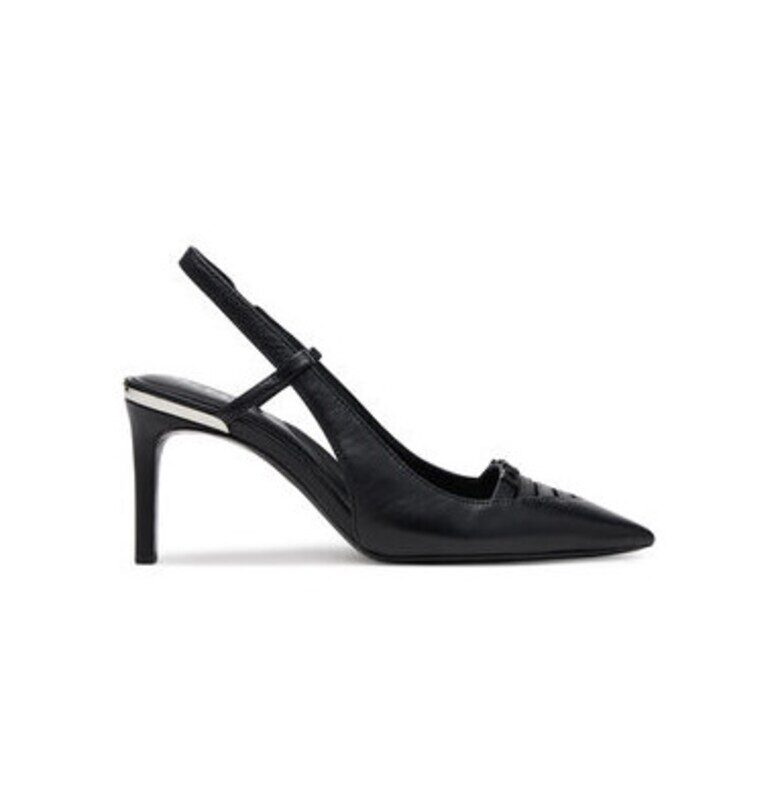 Дамски сандали - K1500466 -  Естествена кожа - Черен DKNY