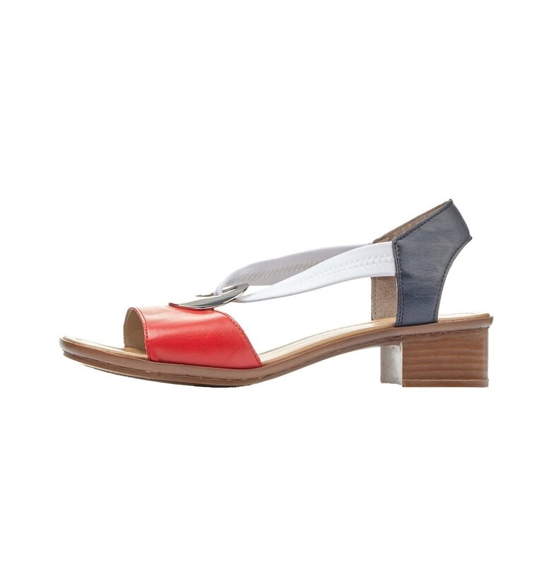 Дамски сандали  Quay - Червен/Син Rieker