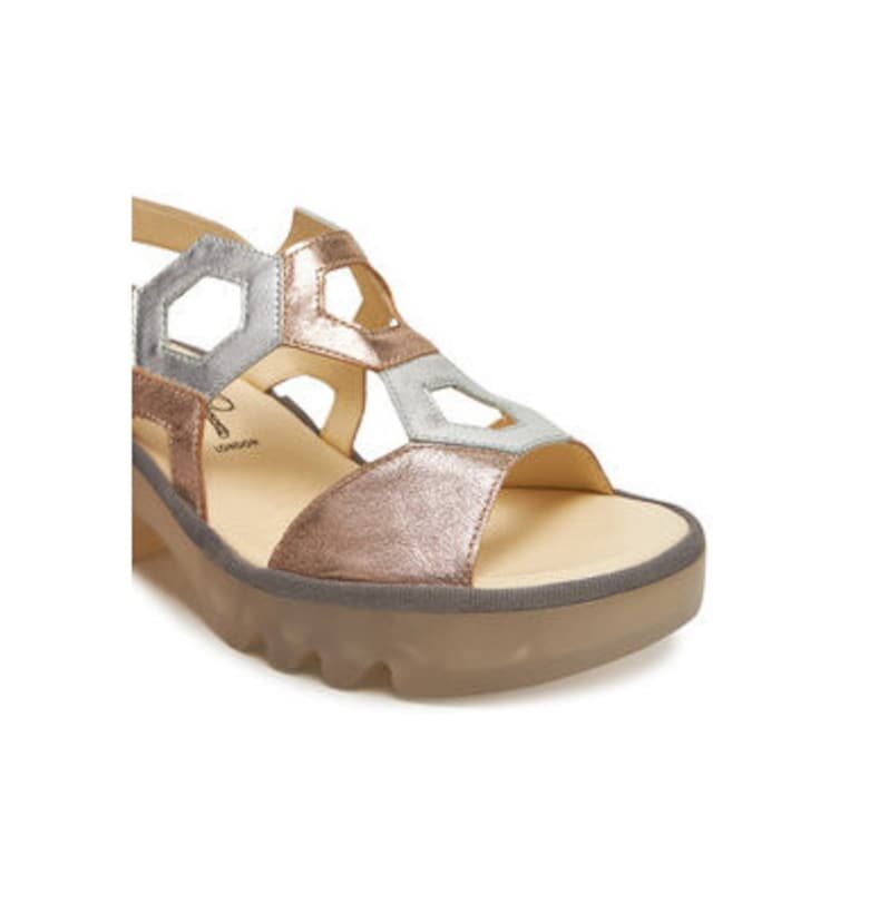 Дамски сандали - TEWA573FLY -  Естествена кожа - Златни - Златист Fly London