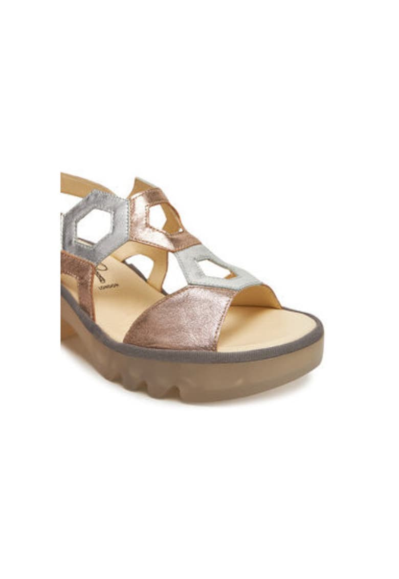 Дамски сандали - TEWA573FLY - Естествена кожа - Златни - Златист Fly London