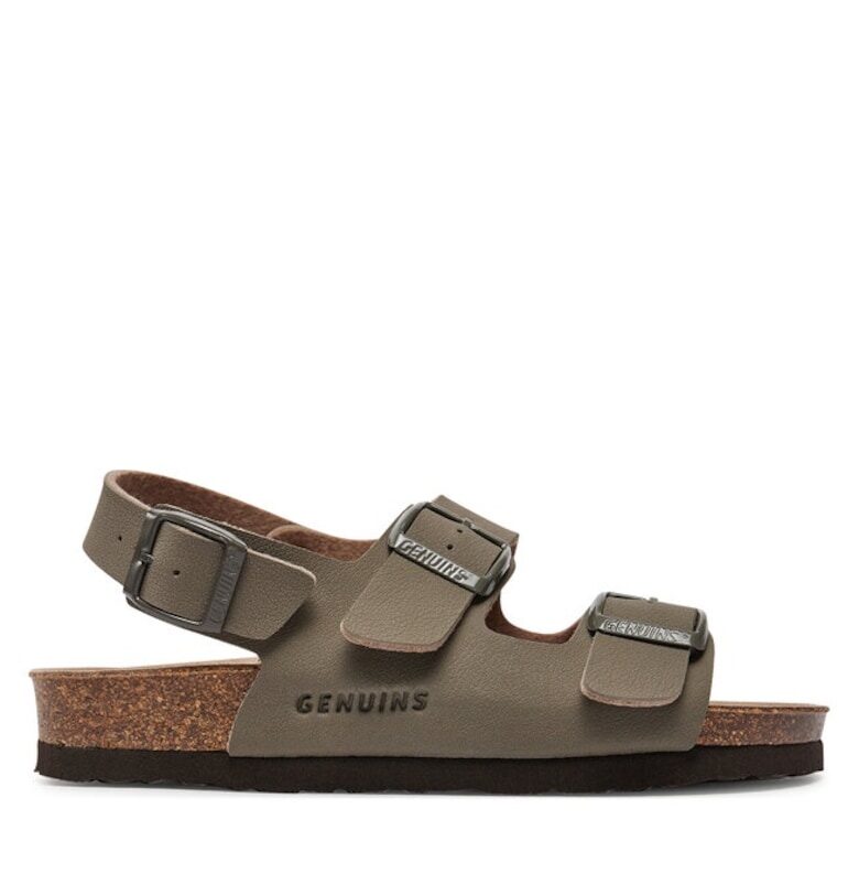 Дамски сандали -  Екокожа - Сив - Сив GENUINS