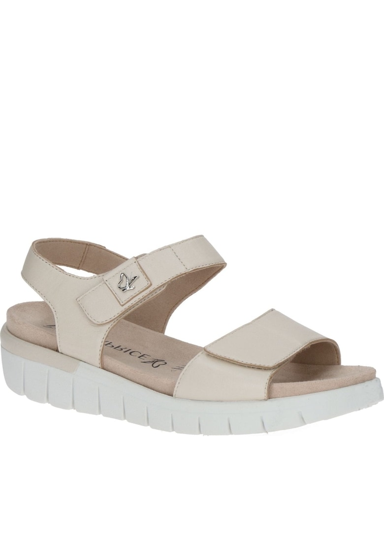 Дамски сандали - Естествена кожа - Крем Caprice