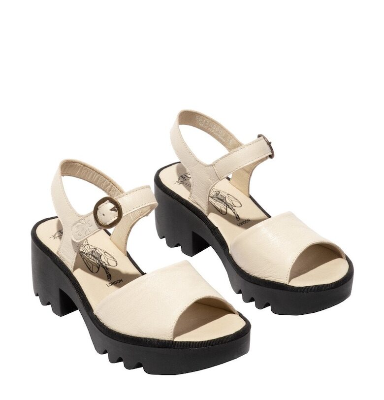 Дамски сандали -  Естествена кожа - Бели - Бял Fly London