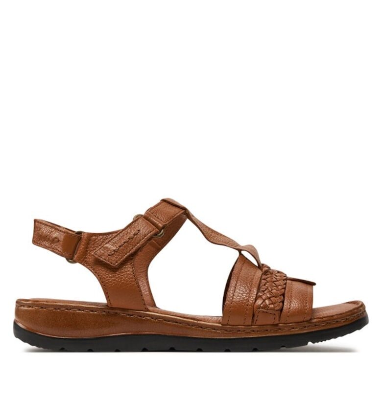 Дамски сандали  Естествена кожа - Кафяв Caprice